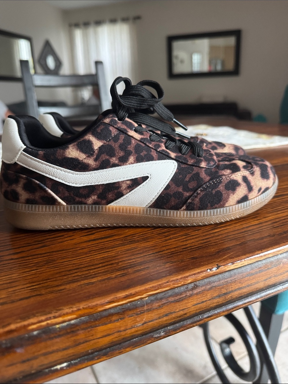 DV by Dolce Vita Leopard Print Athletic Sneakers with White Accent